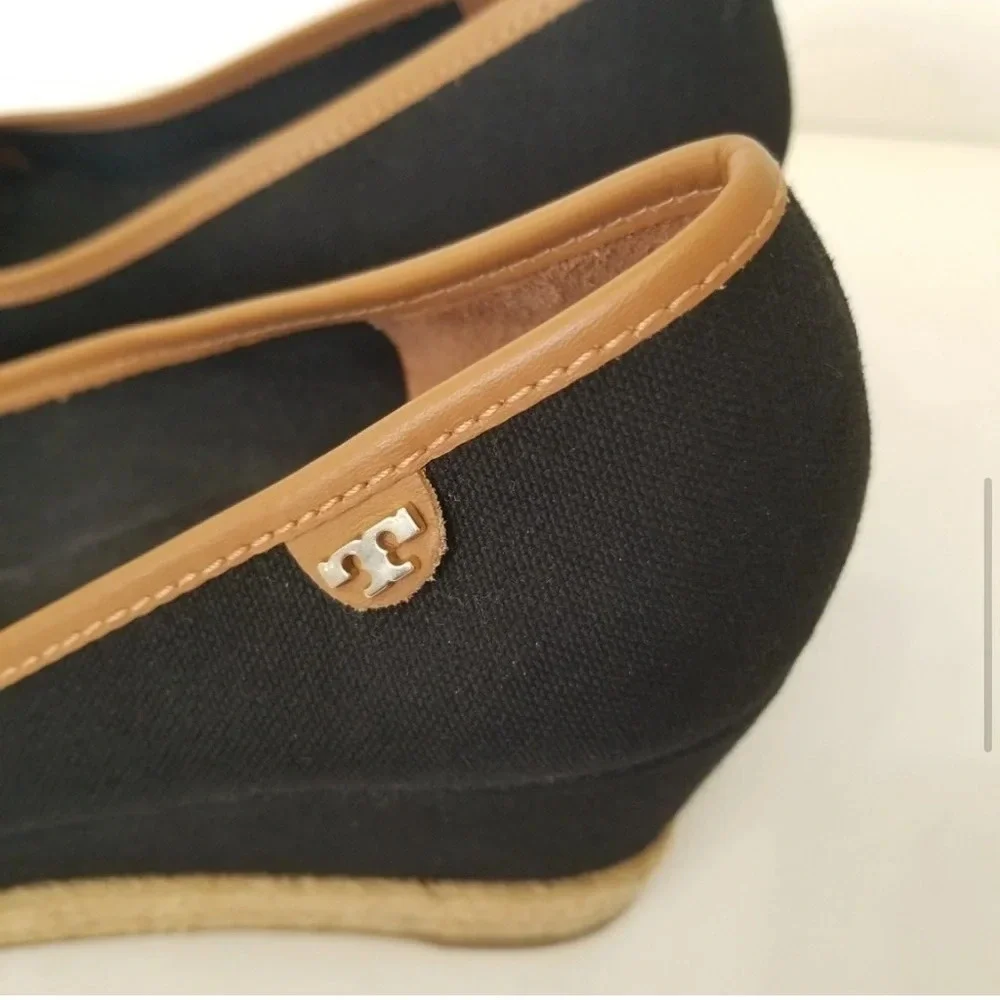 Tory Burch‎ Majorca Espadrilles Peep Toe Wedge- Size 8.5